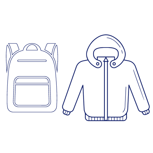 Waterproof Jacket and School Backpack 